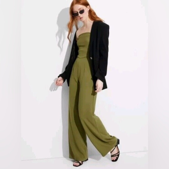 wild fable Pants - 🐠Olive Green Strapless Jumpsuit